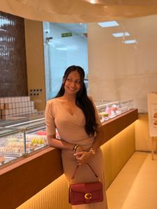 Elegant Nude Colour Midi Dress