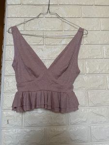 Bershka Glitter Crop Top
