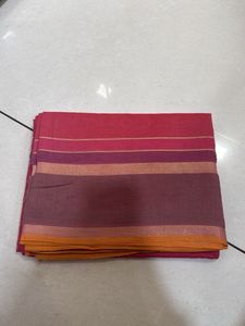 Elegant Striped Cotton Saree