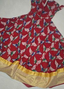 Stunning Maroon Butterfly Print Ethnic Gown
