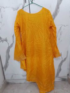 Silk Assymetrical Kurta Set