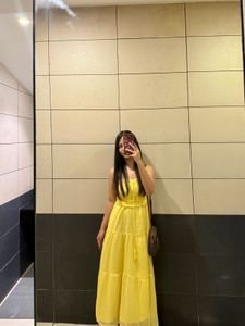 Yellow Spaghetti Dress