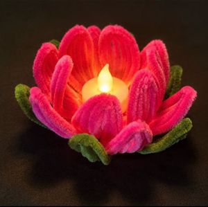 Pink Flower candle holder