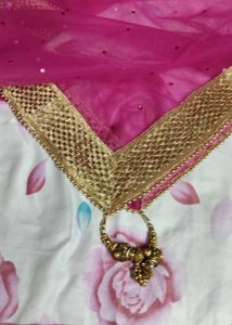 Pink Embellished Dupatta