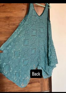 Boho Teal Lace Summer Dress