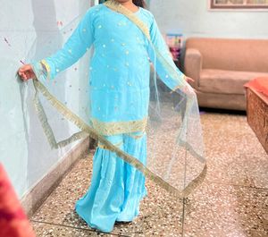 Beautiful Blue Kurta Set with Dupatta