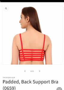 🔥BIG SALE 🔥New Red 6 Strips Padded Bralette ❤️🌟