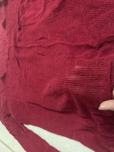 Cozy Red Long Sleeve Top