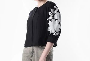 Black Embroidered Kurta/top