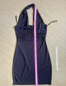 Chic Halter Neck Ruched Dress
