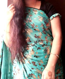 🤩Teal Saree with Foil Print