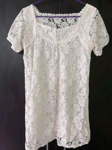 Elegant White Lace Top