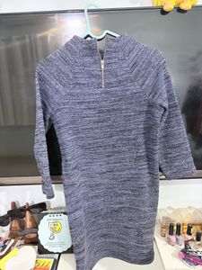 Marks and Spencer-Chic Blue Textured Mini Dress