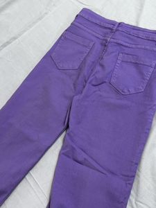 Vibrant Purple Wide-Leg Jeans