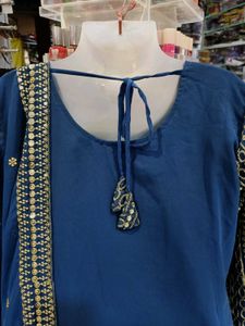 Elegant Blue Lehenga Choli Set unstiched skirt