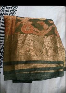 Green Banarasi Silk Saree