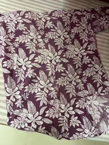 Floral Print Cotton Kurta