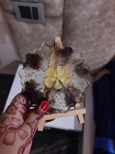 Combo Of Two Resin Tea Coaster With 1 Stand