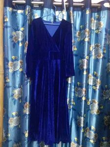 Royal Blue Velvet Maxy Dress
