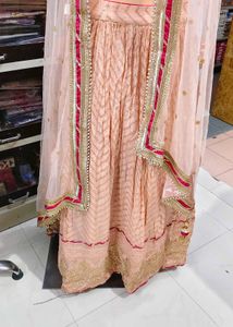 Elegant Pink &amp; Gold Lehenga Choli Set