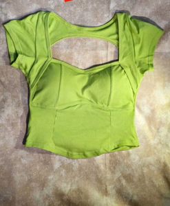 padded Neon cropped top