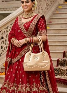 Elegant Gold Handbag with Swan Detail