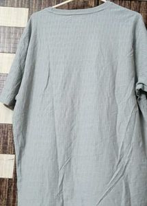 Light Blue Striped Tunic Top