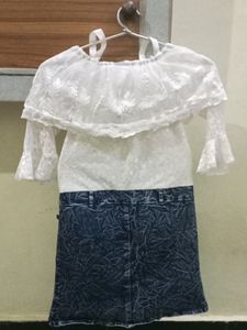 Chicken With Denim Frock