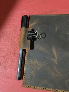Rustic Leather Booklet Case with Card Holder