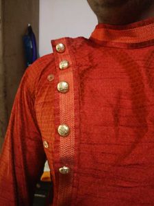 Men's Orange Kurta