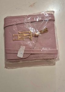Chic Pink Wallet with Gold Accent