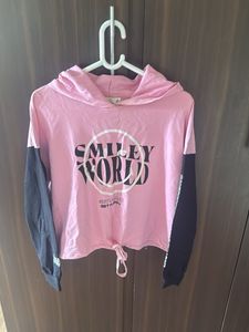 Pink Smiley World Hoodie