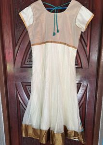 White Anarkali Top in XXL