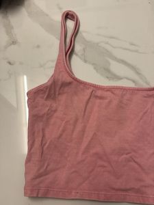 Cute Pink Cropped Tank Top