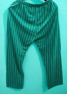 Stylish Green Striped Pants