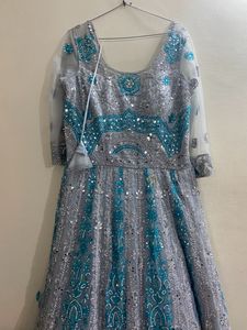 Price Drop  New Pretty Grey And Blue Gown