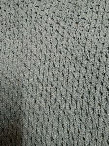Gray Knit Pullover Sweater