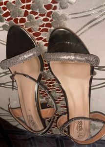 Elegant Black Ankle Strap Party Heels for Women