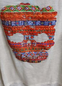 Skull Colourful Graphic T-Shirt - L Size