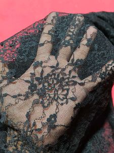 H&amp;M Black Tie-Neck Lace Blouse