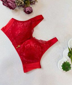 Elegant Red Lace Bra