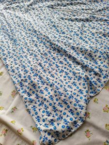 Floral Print Puff Sleeve Midi Dress