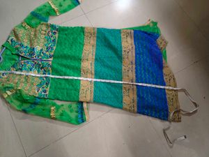 Embroidered Green Kurta