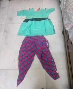Embroidered Kurta with Dhoti Pants Gujrati style
