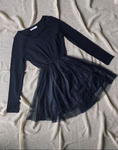 Chic Black Tulle Dress