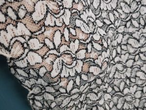 White and black net top