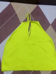 Lime Green Halter Neck Top