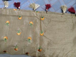 Elegant Embroidered Tassel Saree