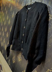 Elegant Black Knit Cardigan🖤🦋