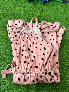 🤍 Cute Polka Dot Romper for Girls